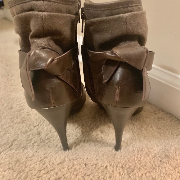 💜Fergie bootie sandal heels 7 brown - Picture 4 of 7